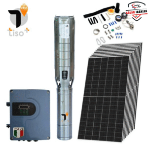 پک پمپ شناور هیبریدی تیسو پرو 11000وات 4″ به همراه 34پنل 550-650وات