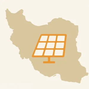پنل خورشیدی روی نقشه ایران